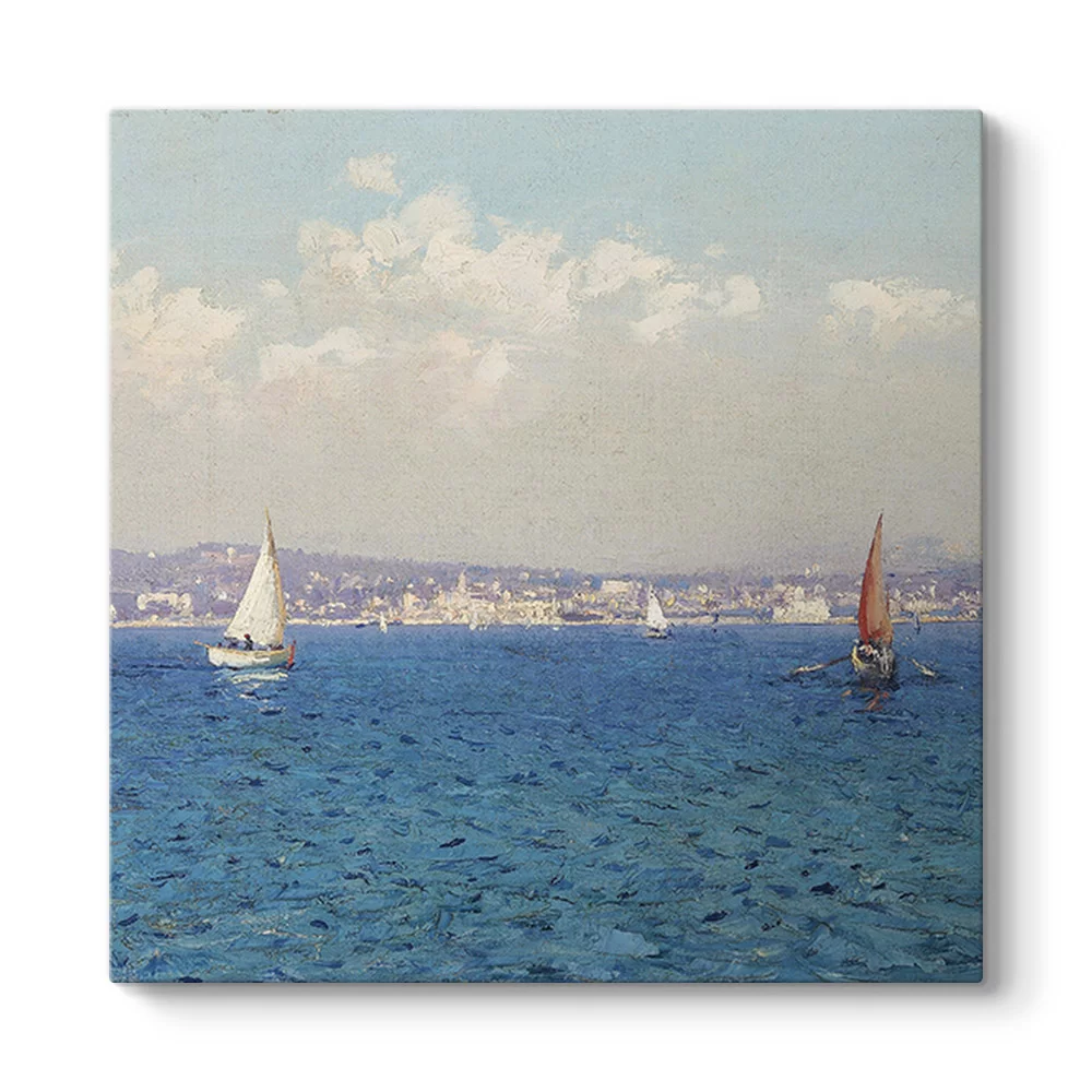 Fausto Zonaro - Fransız Rivierası Tablosu - Model 3